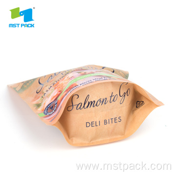 Packaging Salmon Fish Printed Stand Up Zipper Bag